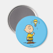 Peanuts | Het gloeilampidee van Charlie Brown Magneet (Voorkant / Achterkant)