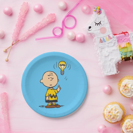 Peanuts | Het gloeilampidee van Charlie Brown Papieren Bordje (Feest)