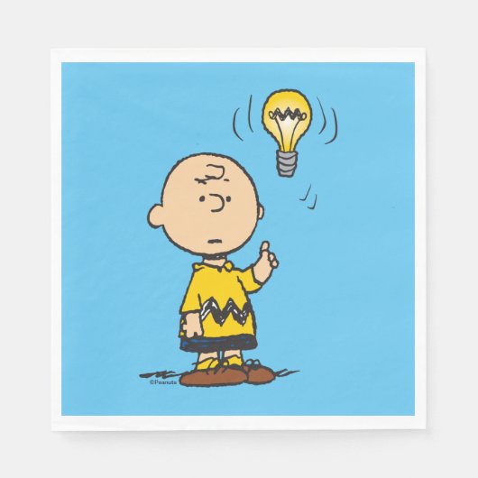 Peanuts | Het gloeilampidee van Charlie Brown Servet (Voorkant)