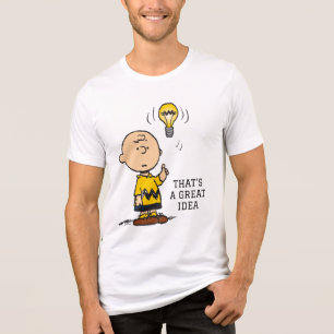 Peanuts Het gloeilampidee van Charlie Brown Tri-Blend Shirt