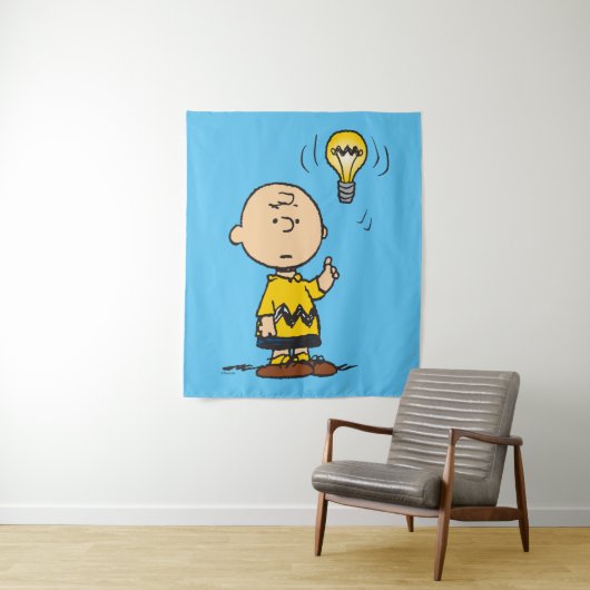Peanuts | Het gloeilampidee van Charlie Brown Wandkleed (In situ)