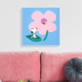 Peanuts | Illustratie Natuur roze bloem Canvas Afdruk (Insitu (Woonkamer))