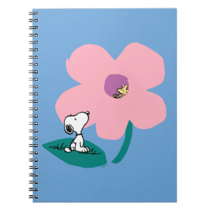 Peanuts   Illustratie Natuur roze bloem Notitieboek