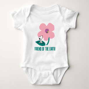 Peanuts Illustratie Natuur roze bloem Romper