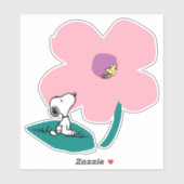 Peanuts | Illustratie Natuur roze bloem Sticker (Vel)