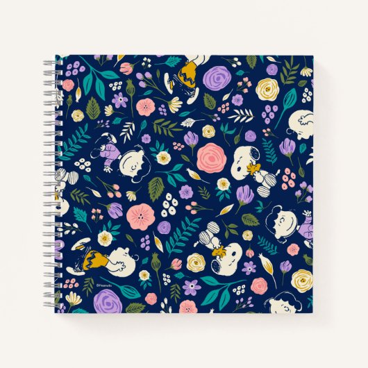 Peanuts In Bloom Pattern Notitieboek (Voorkant)