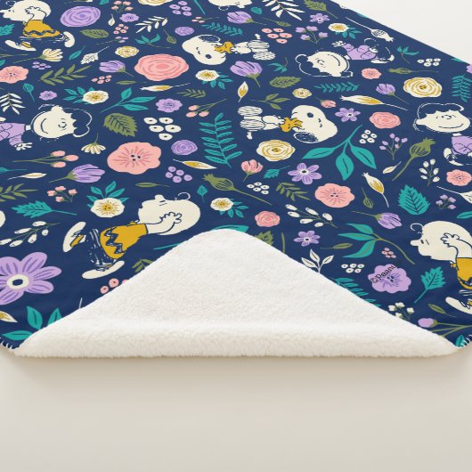 Peanuts In Bloom Pattern Sherpa Deken (3/4)