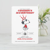 Peanuts Joe Cool Invitation d'anniversaire (Debout devant)