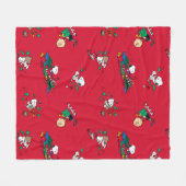 Peanuts | Kerst cadeauverpakking patroon Fleece Deken (Voorkant (Horizontaal))