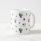 Peanuts | Kerstcadeau Giving Pattern Extra Grote Beker (Voorkant rechts)