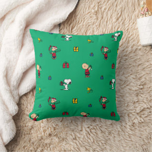 Peanuts Kerstcadeau Giving Pattern Kussen