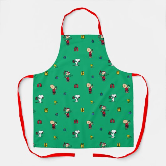Peanuts | Kerstcadeau Giving Pattern Schort (Voorkant)