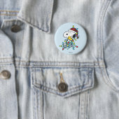Peanuts | Kerstliefde en Lichten Ronde Button 5,7 Cm (In situ)