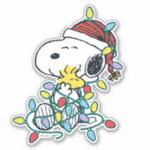 Peanuts | Kerstliefde en Lichten Sticker (Voorkant)