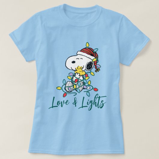 Peanuts | Kerstliefde en Lichten T-shirt (Design voorkant)
