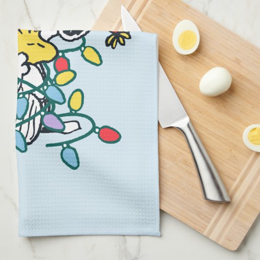 Peanuts | Kerstliefde en Lichten Theedoek (Quarter Fold)