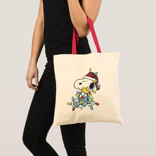 Peanuts | Kerstliefde en Lichten Tote Bag (Voorkant (product))