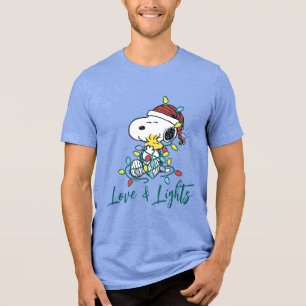 Peanuts   Kerstliefde en Lichten Tri-Blend Shirt