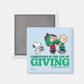 Peanuts | Kerstmis is de vreugde van het geven Magneet (Voorkant / Achterkant)