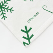 Peanuts | Kerstmis Snoopy Laat het sneeuwpatroon Fleece Deken (Hoek)
