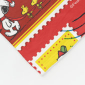 Peanuts | Kerstpostzegels Patroon Fleece Deken (Hoek)
