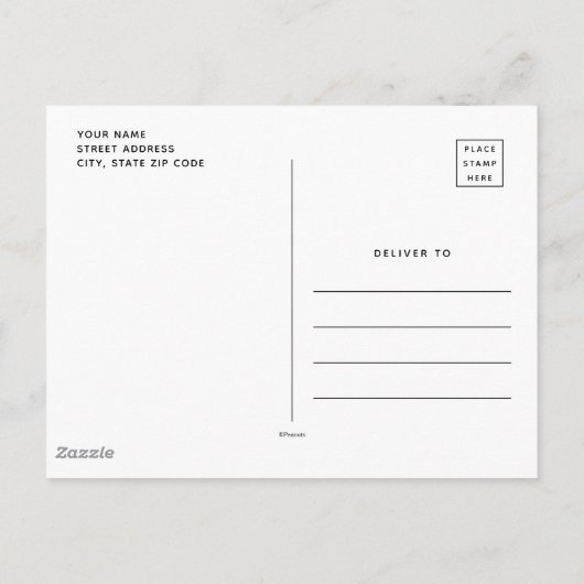 Peanuts | Linus houdt van de mensheid Briefkaart (Achterkant)