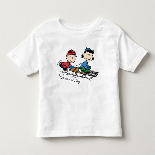 Peanuts | Linus & Lucy Sled rijden Kinder Shirts (Voorkant)
