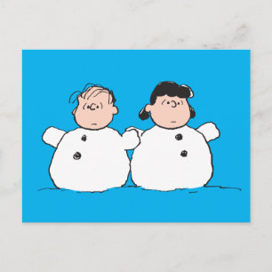 Peanuts   Linus & Lucy Snowmen Briefkaart