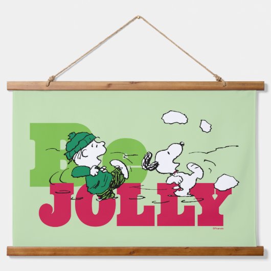 Peanuts | Linus & Snoopy Be Jolly Hangend Wandkleed (Voorkant)