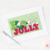 Peanuts | Linus & Snoopy Be Jolly Rechthoekige Sticker (Envelop)