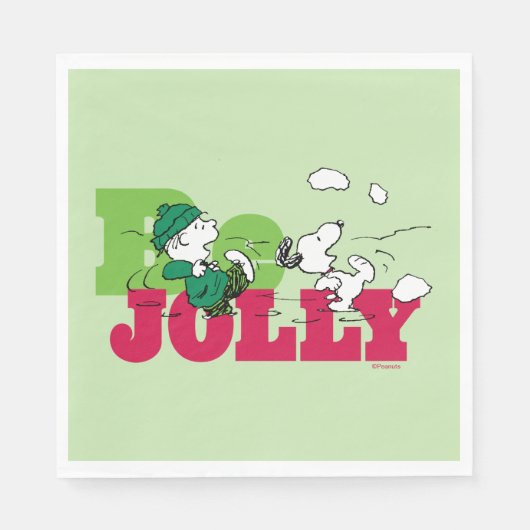 Peanuts | Linus & Snoopy Be Jolly Servet (Voorkant)