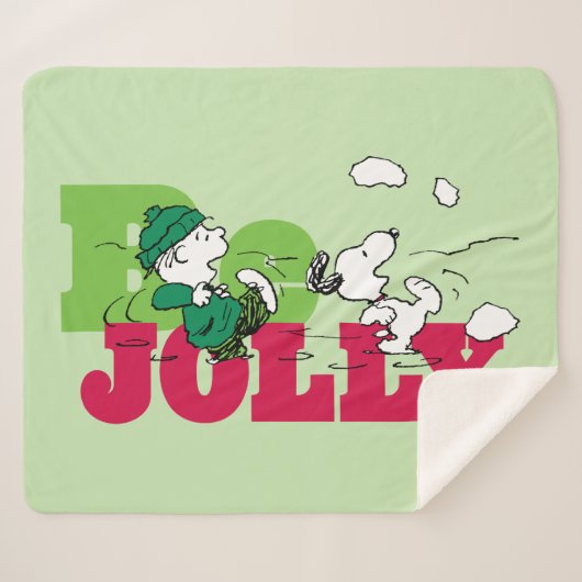 Peanuts | Linus & Snoopy Be Jolly Sherpa Deken (Voorkant (horizontaal))