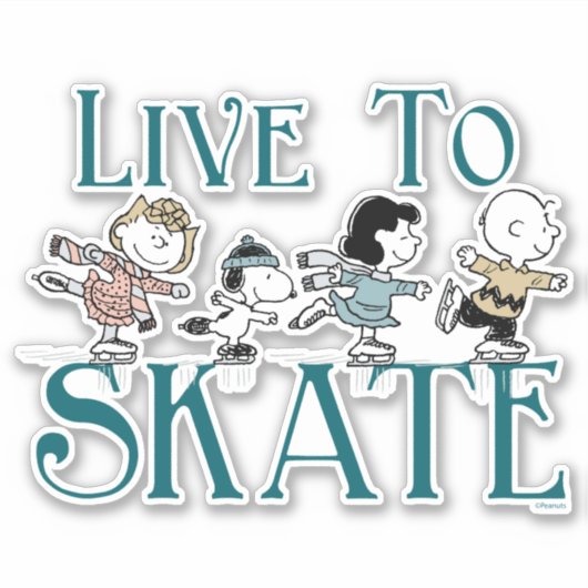 Peanuts | Live to Schaats Sticker (Voorkant)