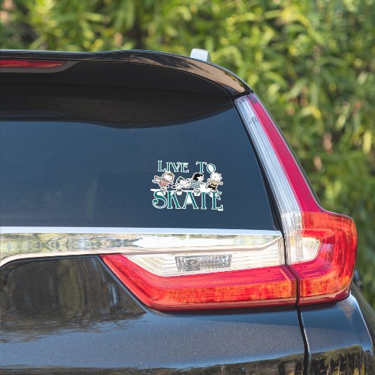 Peanuts | Live to Schaats Sticker (Auto Zijkant)