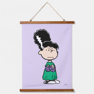 Peanuts Lucy Bruid Van Frankenstein Halloween Hangend Wandkleed