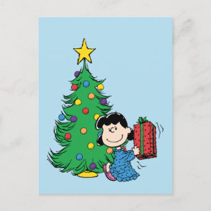 Peanuts   Lucy Christmas Tree Feestdagenkaart