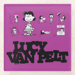 Peanuts   Lucy Glazen Onderzetter