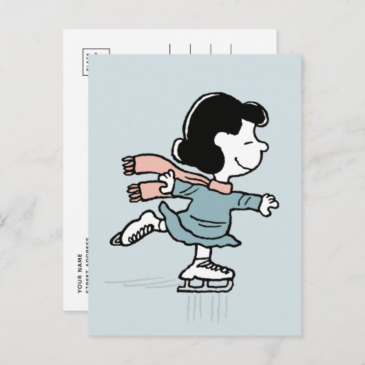 Peanuts | Lucy on Ice Briefkaart (Voorkant / Achterkant)
