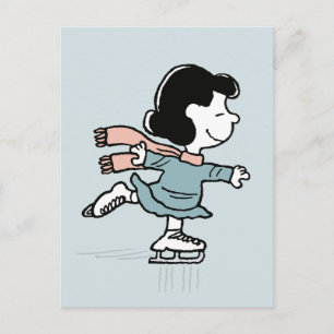 Peanuts Lucy on Ice Briefkaart