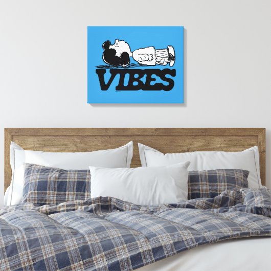 Peanuts | Lucy Vibes Canvas Afdruk (Insitu (Slaapkamer))