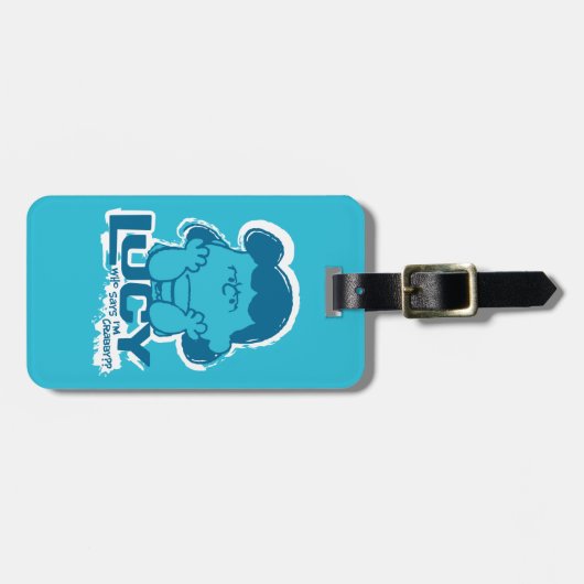 Peanuts | Lucy Wie zegt dat ik Crabby ben? Bagagelabel (Voorkant horizontaal)