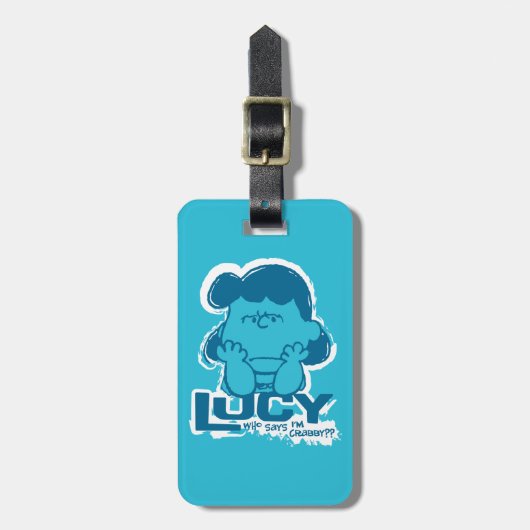 Peanuts | Lucy Wie zegt dat ik Crabby ben? Bagagelabel (Voorkant verticaal)