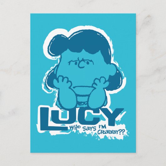 Peanuts | Lucy Wie zegt dat ik Crabby ben? Briefkaart (Voorkant)