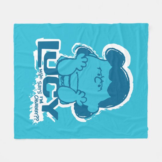 Peanuts | Lucy Wie zegt dat ik Crabby ben? Fleece Deken (Voorkant (Horizontaal))