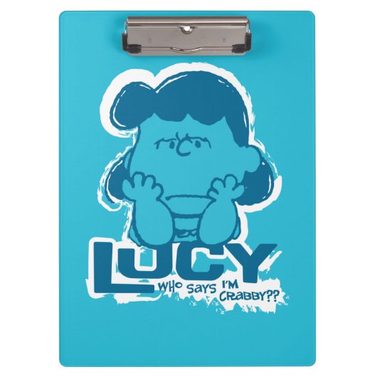 Peanuts | Lucy Wie zegt dat ik Crabby ben? Klembord (Voorkant)