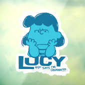 Peanuts | Lucy Wie zegt dat ik Crabby ben? Raamsticker (Vel 3)