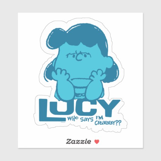Peanuts | Lucy Wie zegt dat ik Crabby ben? Sticker (Vel)