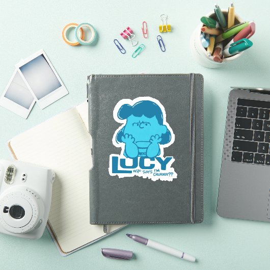 Peanuts | Lucy Wie zegt dat ik Crabby ben? Sticker (iPad Cover)