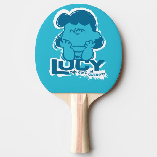 Peanuts | Lucy Wie zegt dat ik Crabby ben? Tafeltennisbatje (Voorkant)