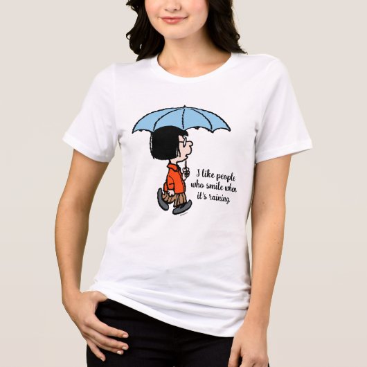 Peanuts | Marcie Onder de paraplu Tri-Blend Shirt (Voorkant)